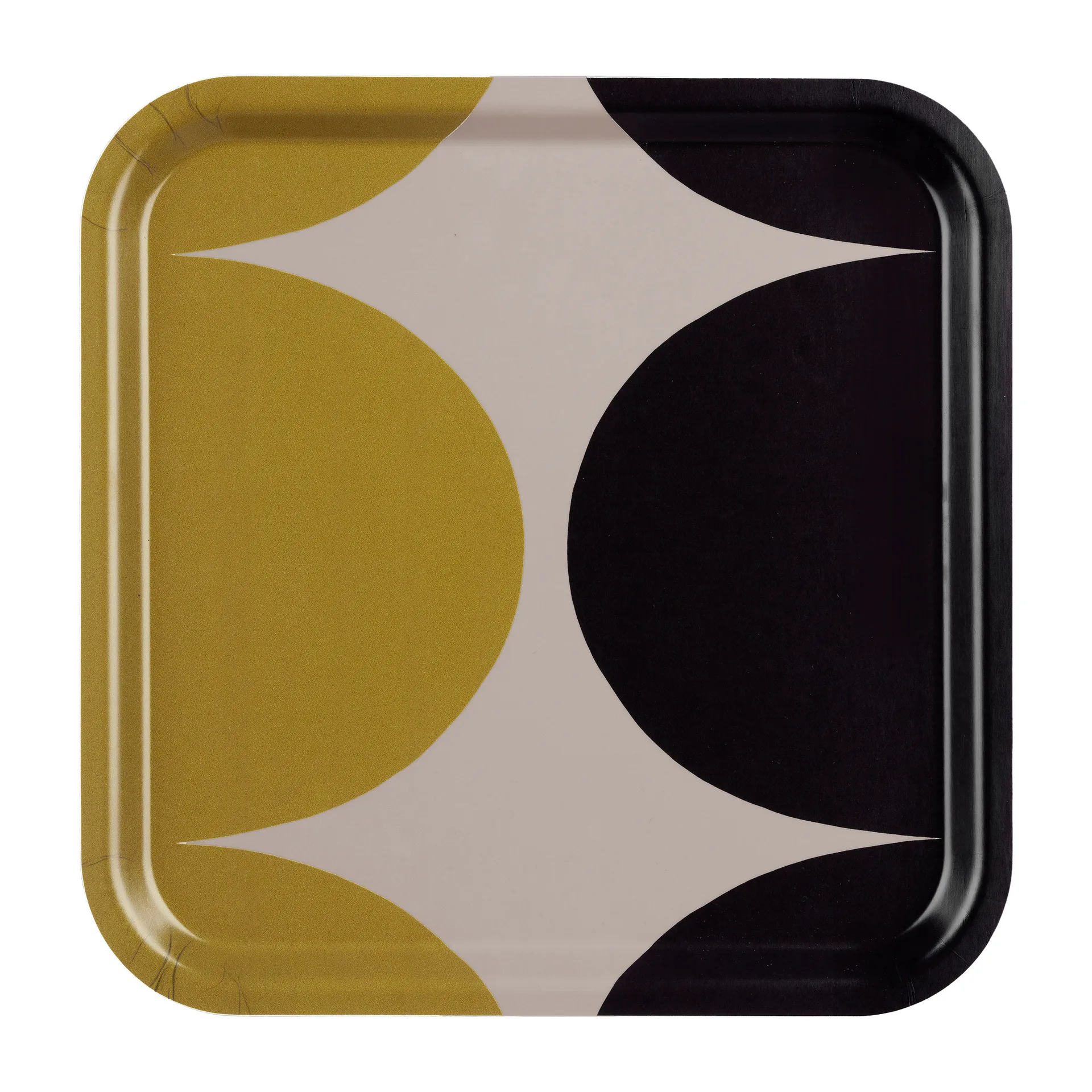 Härkä tray 32x32 cm, clay-coal-fall yellow Marimekko