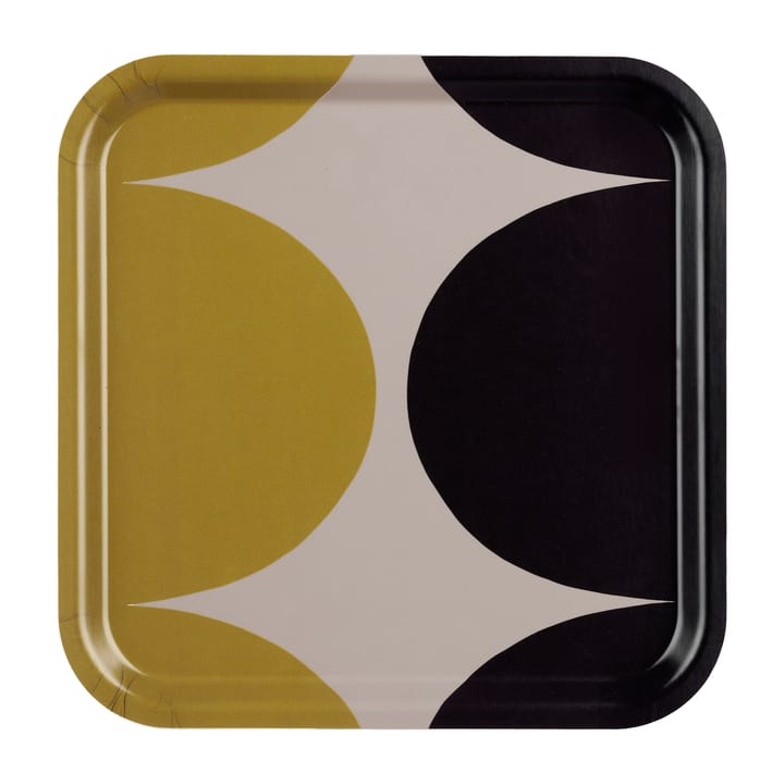 Härkä tray 32x32 cm - clay-coal-fall yellow - Marimekko