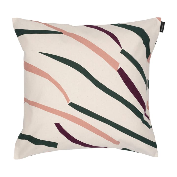 Heinikko pillowcase 40x40 cm, Linen-red-dark- green Marimekko