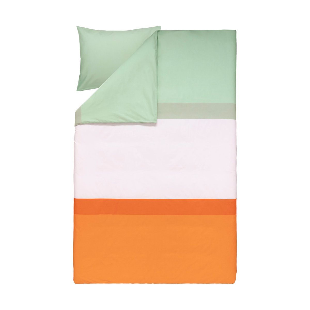Marimekko Hennika bedding set 150x210 cm+50x60 cm Orange-light pink-sage