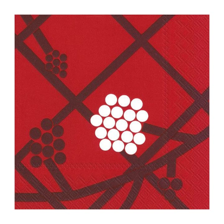 Hortensie napkin 33x33 cm 20-pack - Red - Marimekko