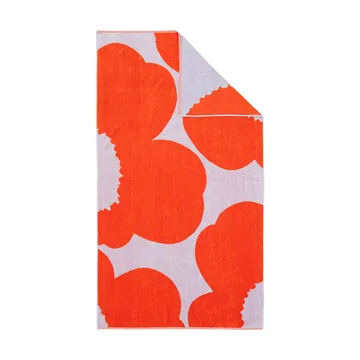 Iso Unikko bath towel - Blue lilac-orange red, 100x180 cm - Marimekko