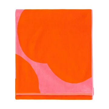 Iso Unikko bath towel - Pink-orange red, 100x180 cm - Marimekko