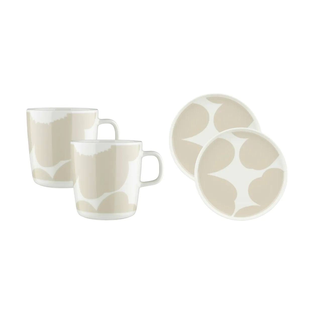 Marimekko Iso Unikko breakfast set 4-piece White-straw