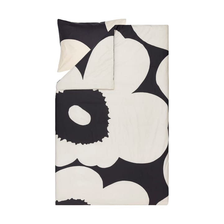 Iso Unikko duvet cover 150x210 cm, Charcoal-off white Marimekko