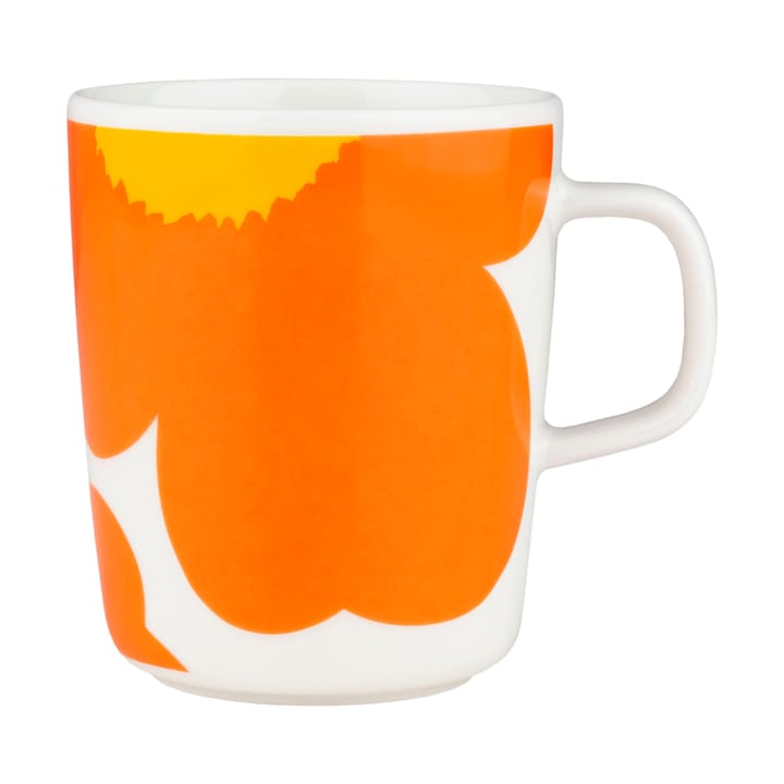 Iso Unikko mug 25 cl - White-orange-yellow - Marimekko