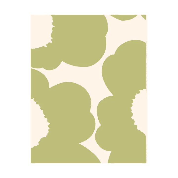 Iso Unikko satin fabric - Pear, cotton - Marimekko