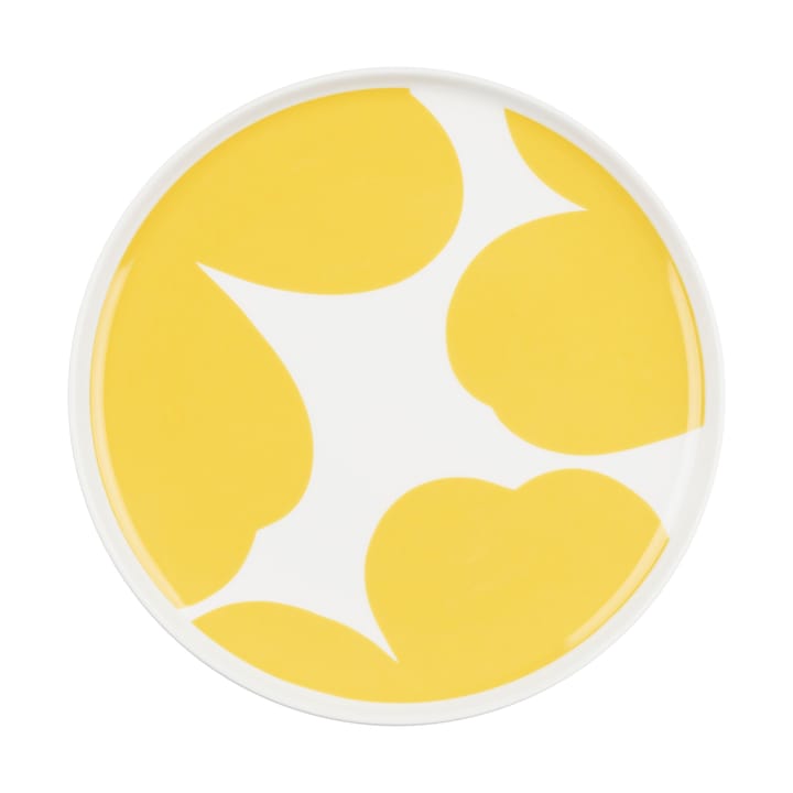 Iso Unikko side plate Ø20 cm - White-spring yellow - Marimekko
