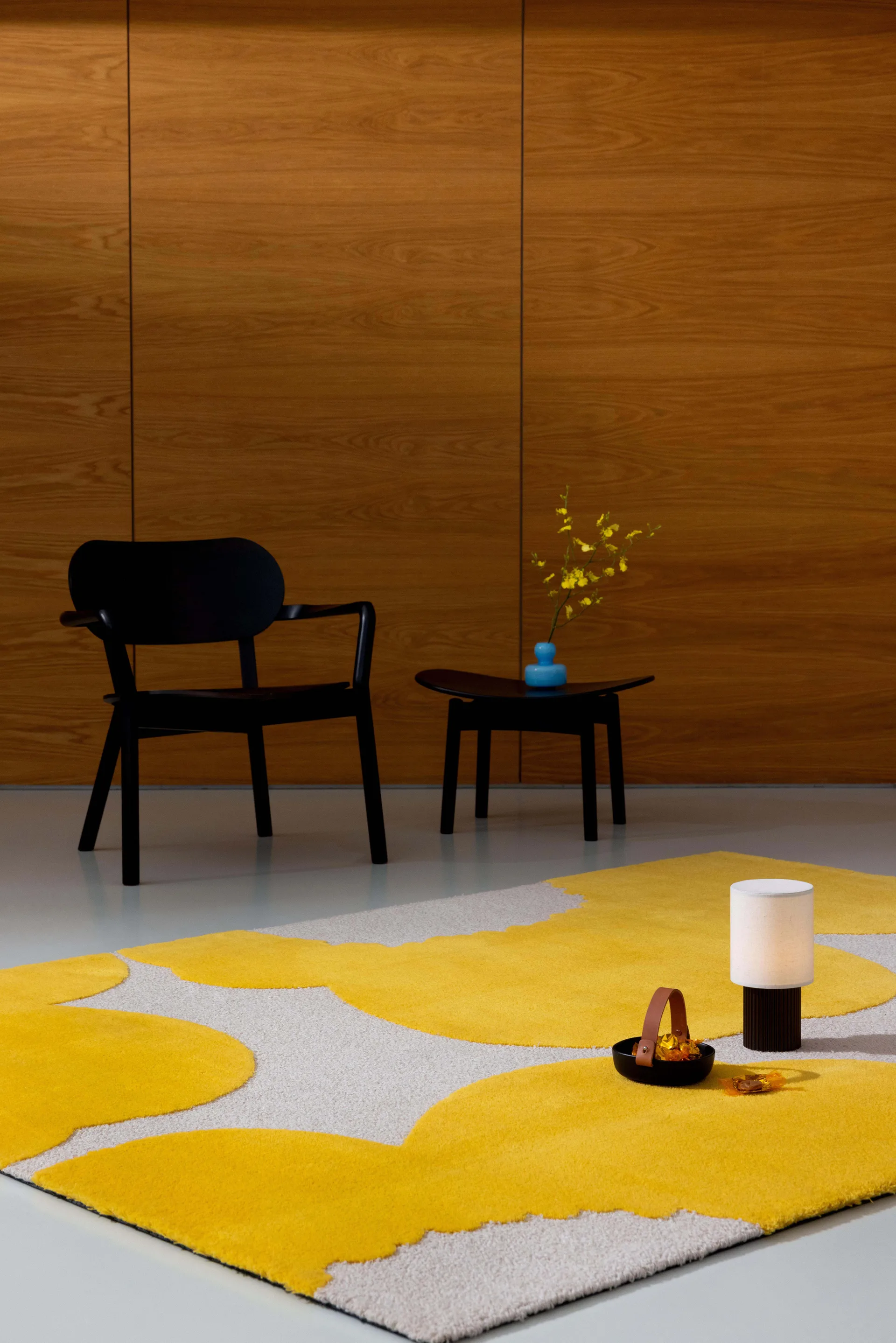 Iso Unikko wool rug, Yellow, 140x200 cm Marimekko