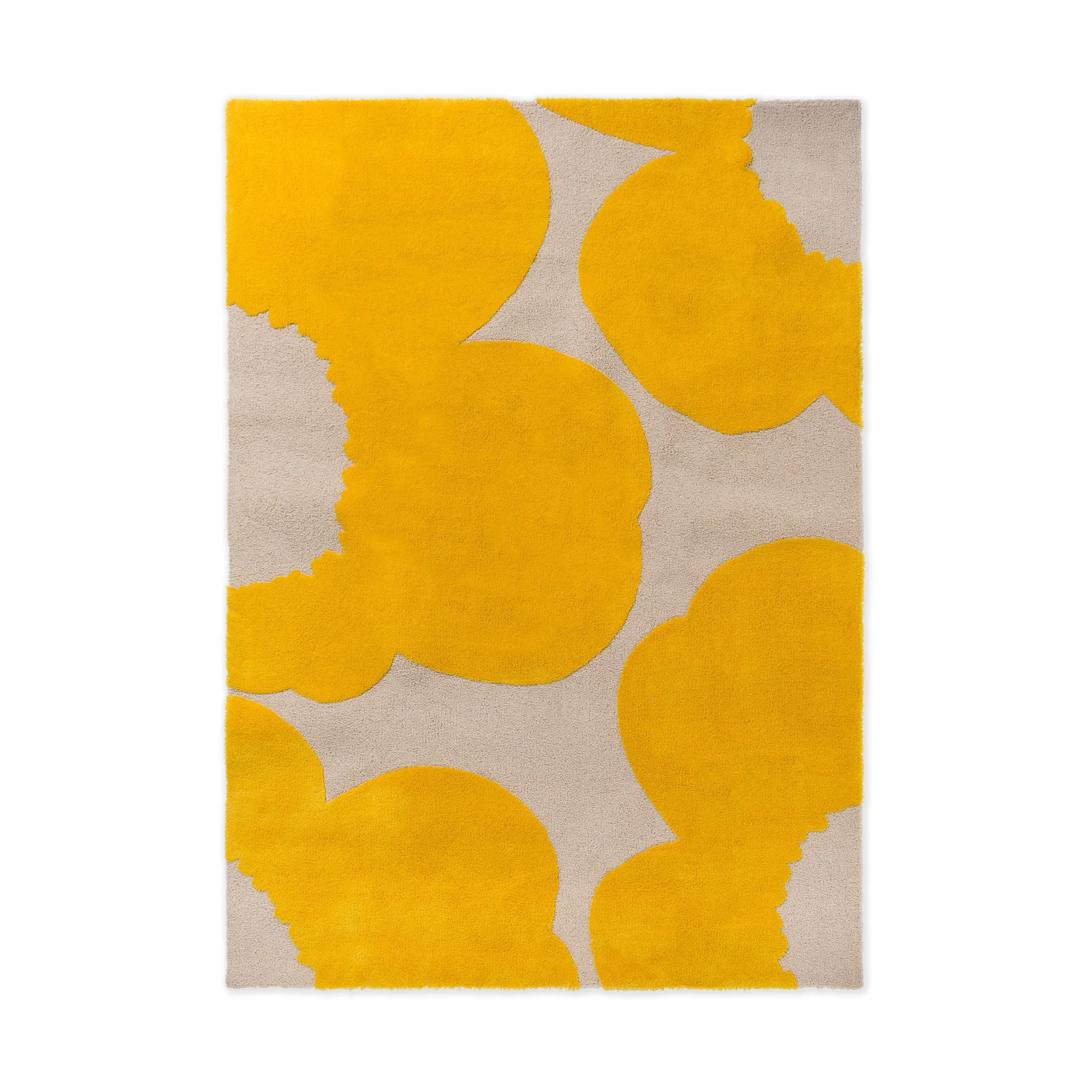 Iso Unikko wool rug, Yellow, 200x300 cm Marimekko