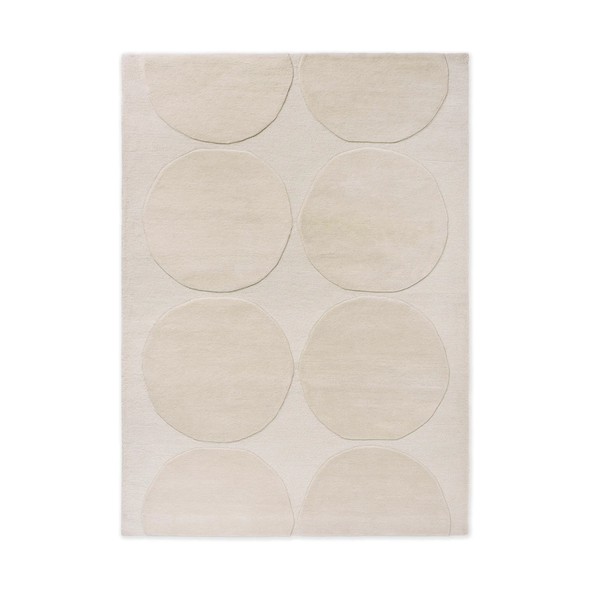 Isot Kivet wool rug, Natural white, 200x280 cm Marimekko