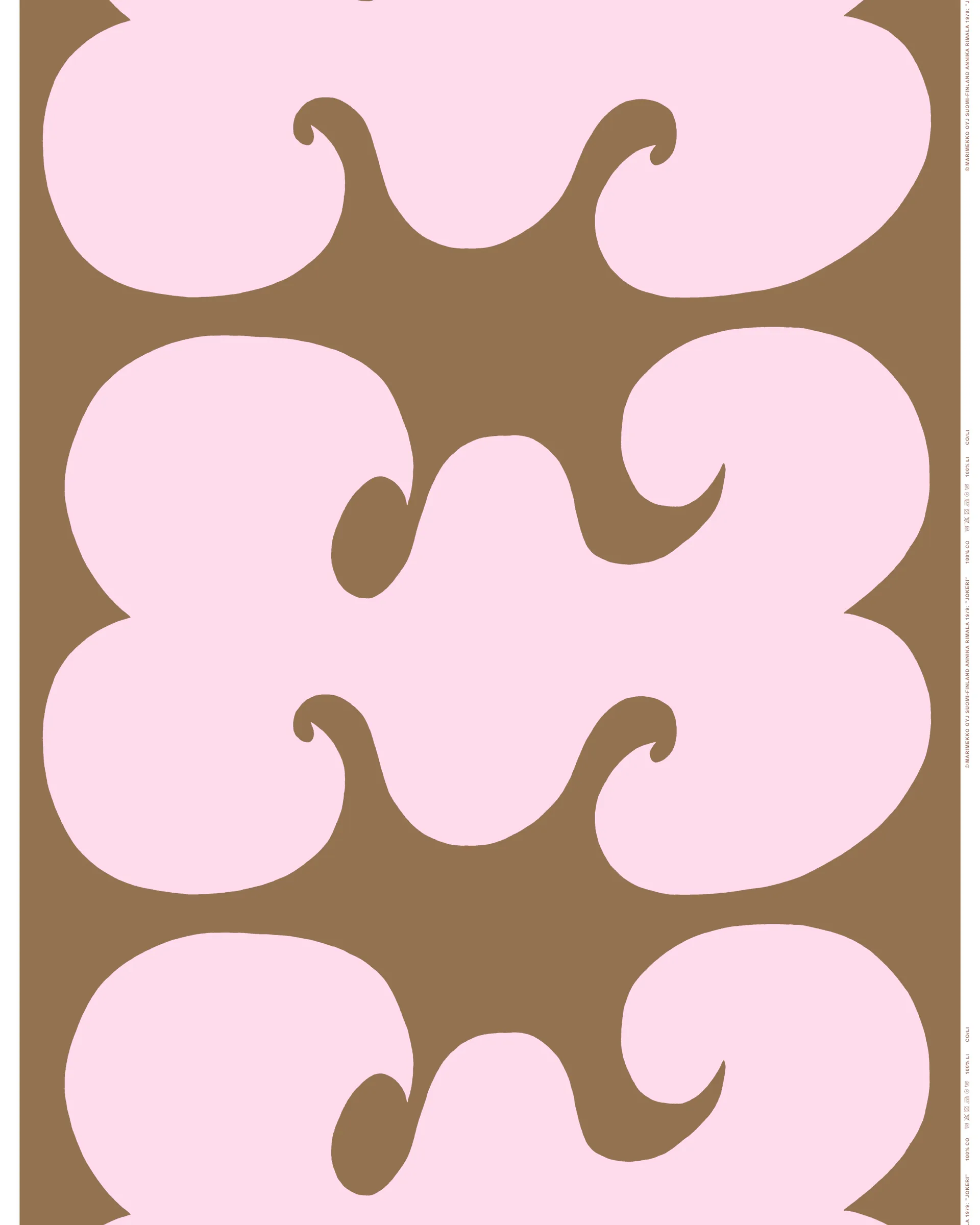 Jokeri fabric, Pink-brown Marimekko