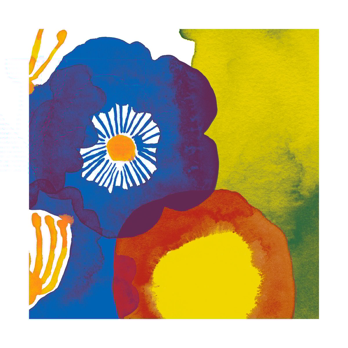 Marimekko Juhannustaika napkin 33x33 cm 20-pack Blue-yellow-red