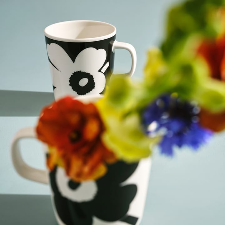 Juhla Unikko mug 25 cl 2-pack, black and white Marimekko
