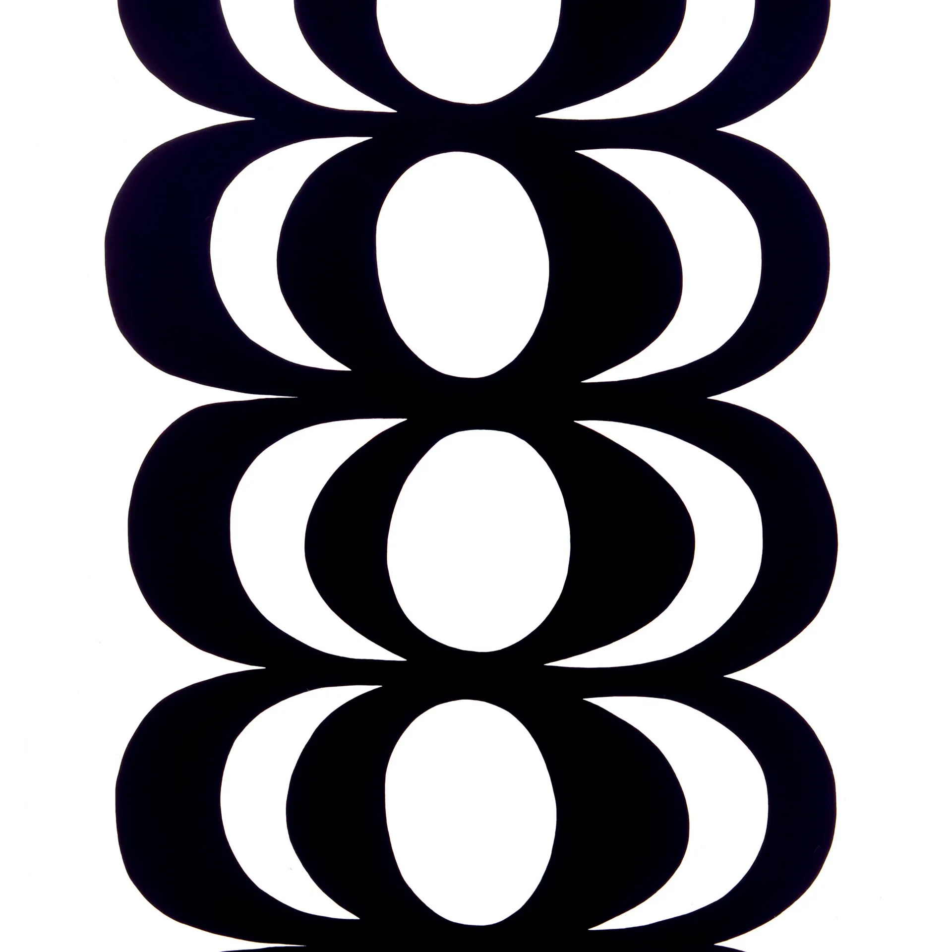 Kaivo fabric, black-white Marimekko