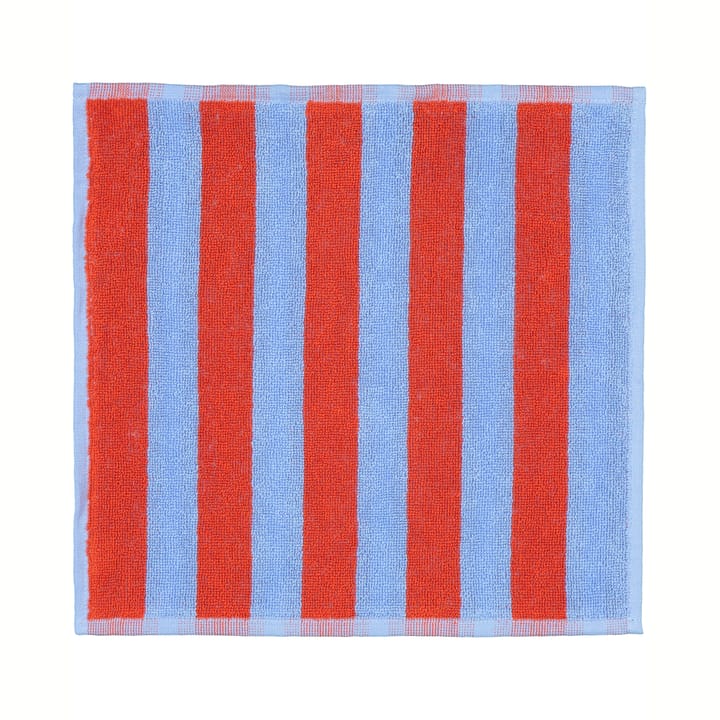 Kaksi Raitaa towel blue-red - 30x30 cm - Marimekko