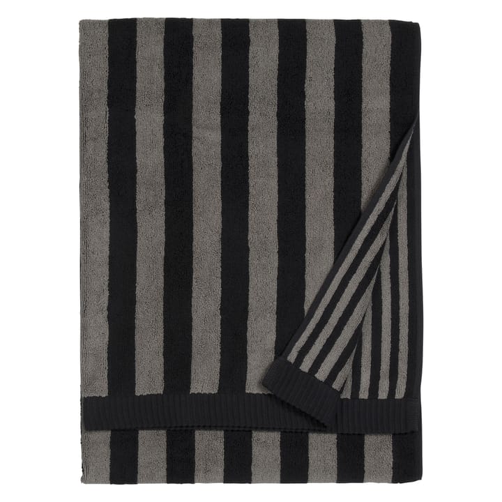 Kaksi Raitaa towel grey-black - 75x150 cm - Marimekko