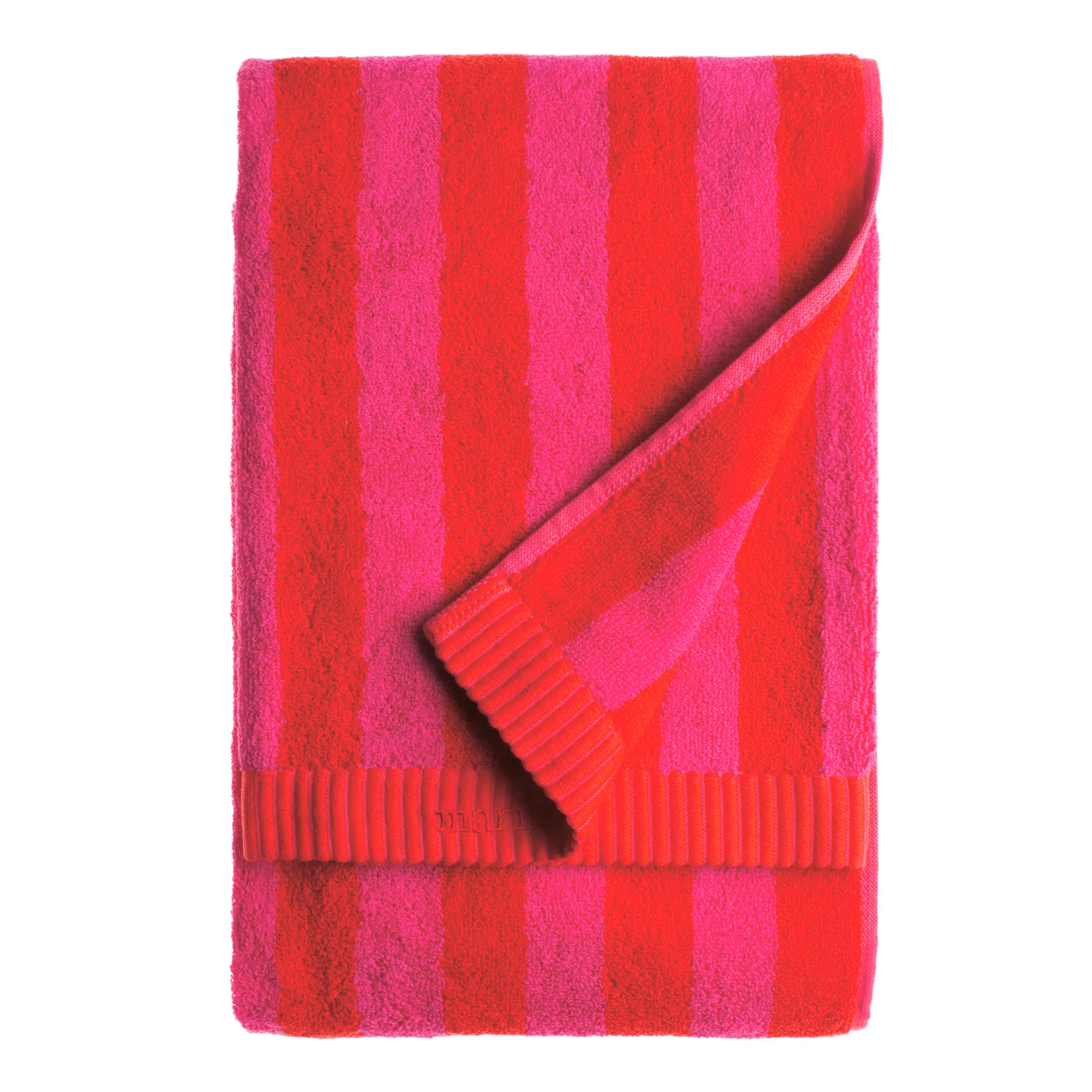 Kaksi Raitaa towel red, bath towel Marimekko