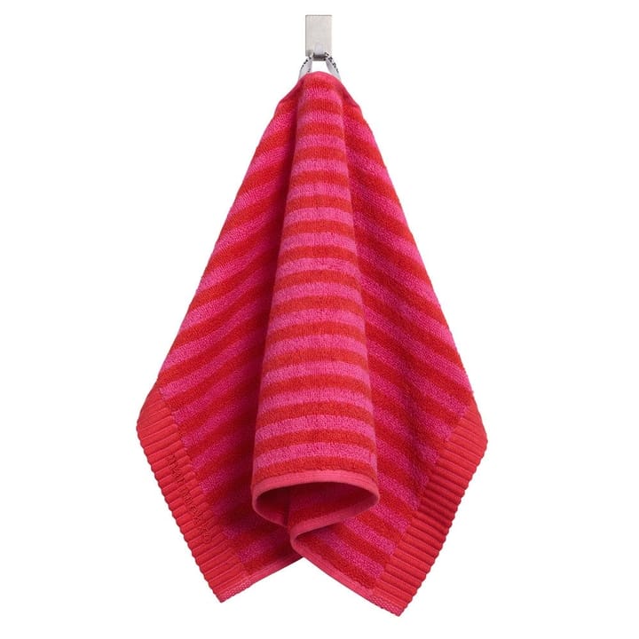 Kaksi Raitaa towel red, guest towel Marimekko
