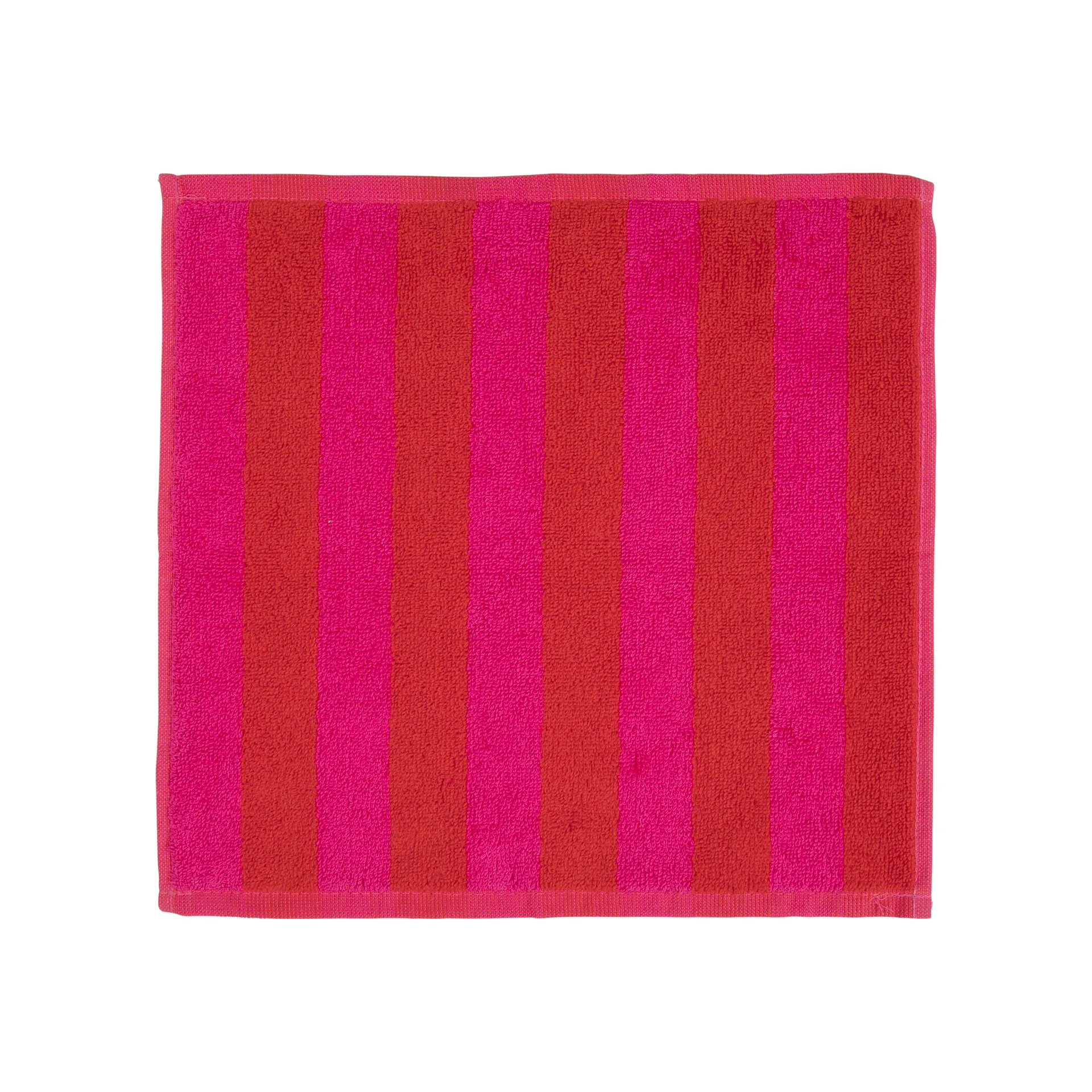 Kaksi Raitaa towel red, minitowel Marimekko