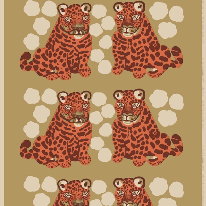 Kaksoset fabric, Beige-orange-brown Marimekko