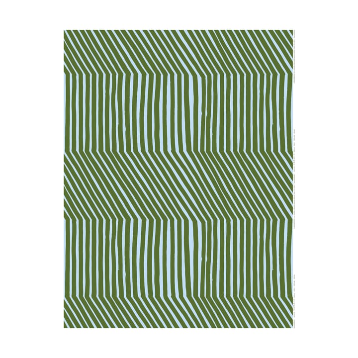 Kalasääski cotton fabric - Forest green-light blue - Marimekko
