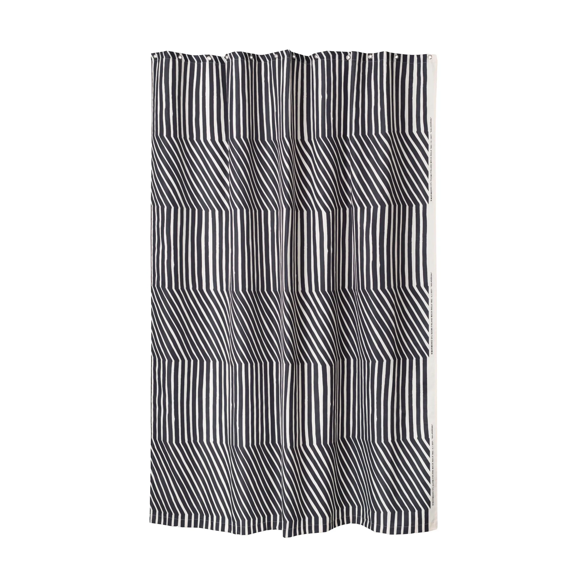 Kalasääski shower curtain 180x200 cm, Off white-charcoal Marimekko