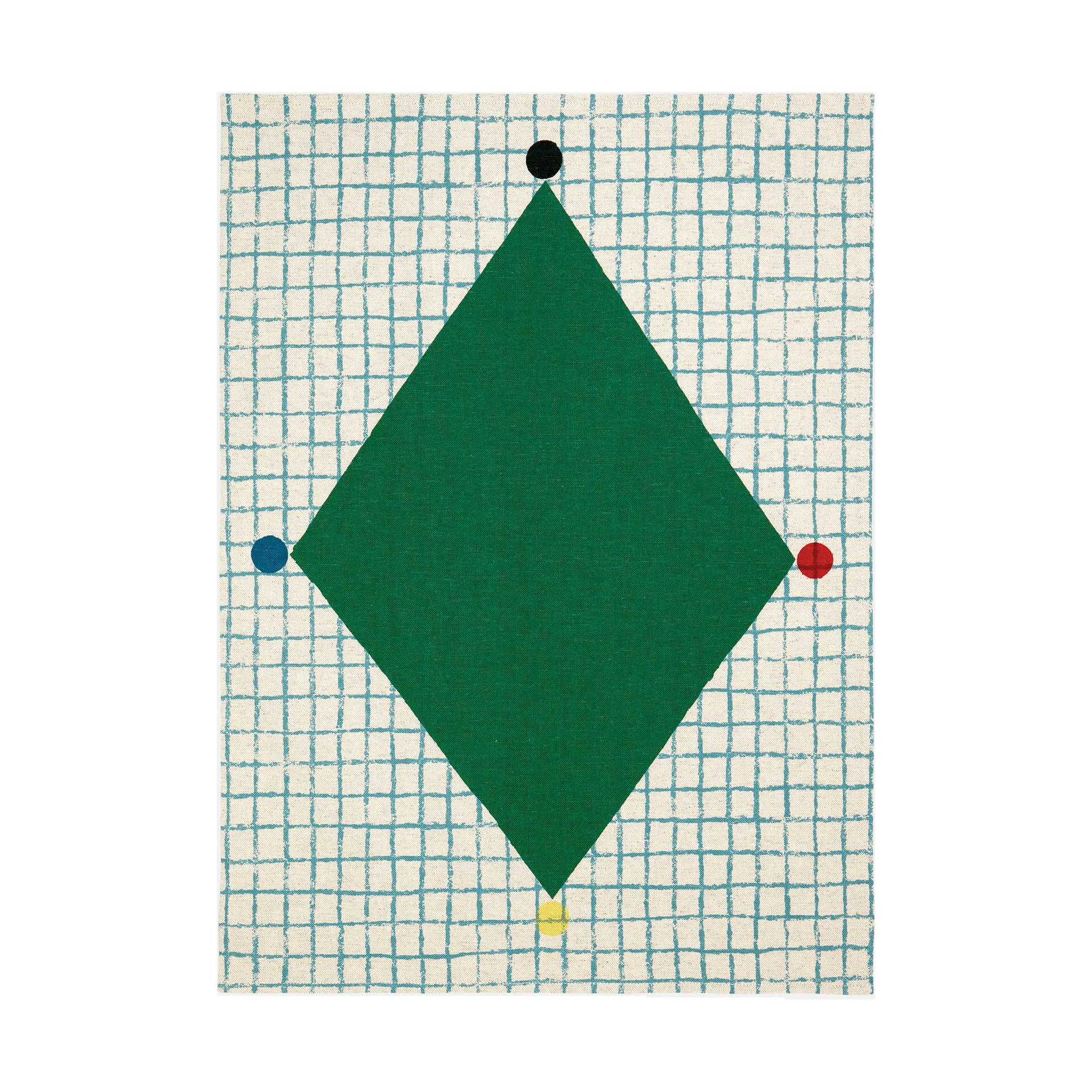 Kalendi & Losange kitchen towel 43x60 cm 2 pieces, Cotton-red-green Marimekko