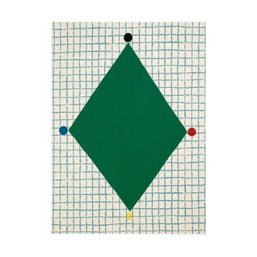 Kalendi & Losange kitchen towel 43x60 cm 2 pieces - Cotton-red-green - Marimekko