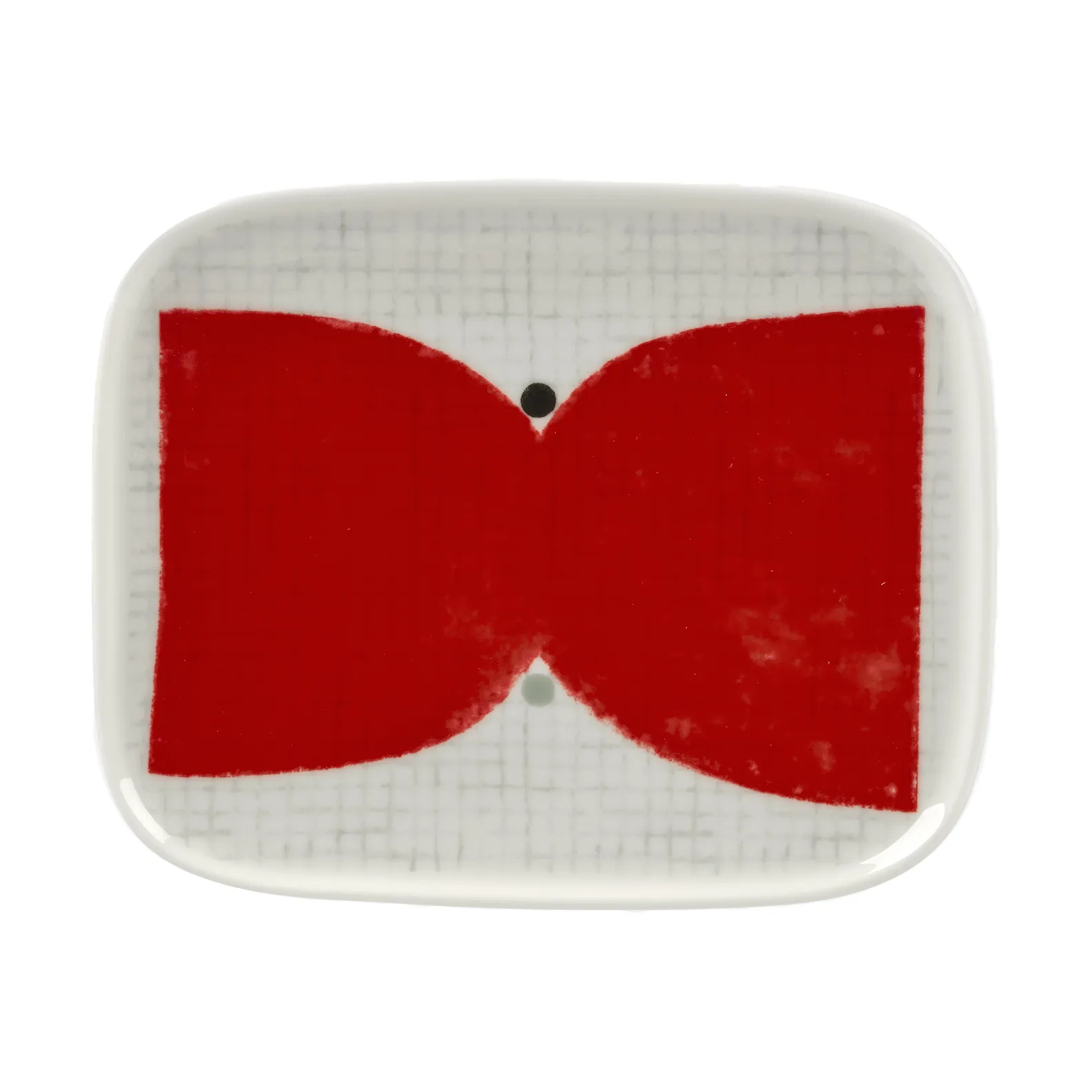 Kalendi saucer 12x15 cm, White-red-coal-sage Marimekko