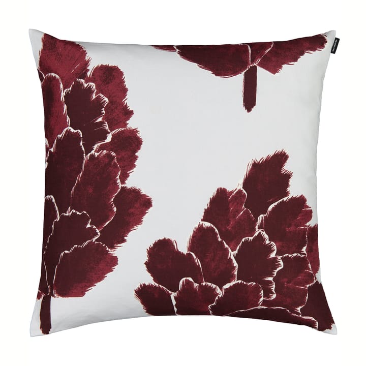 Käpykukka cushion cover 50x50 cm, light grey-wine red Marimekko