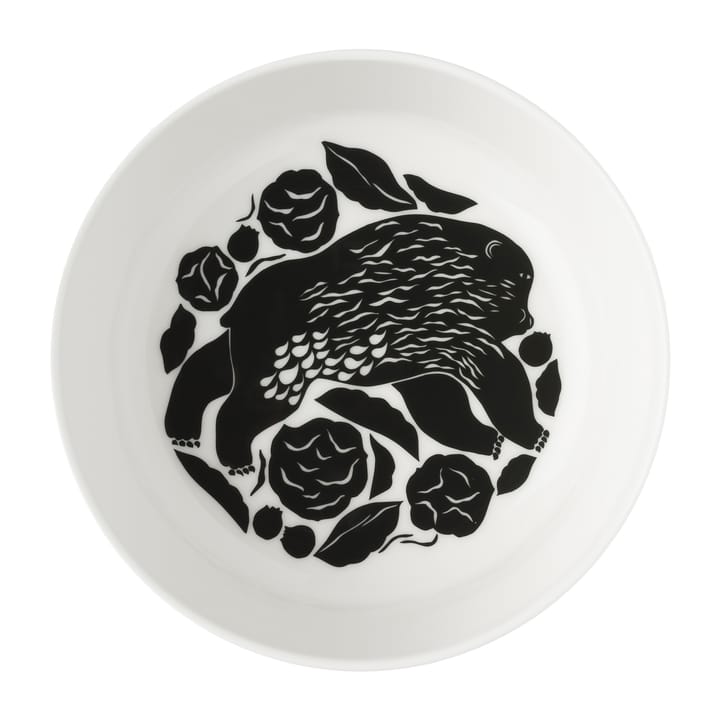 Karhuemo bowl 4 dl - White-dark green - Marimekko