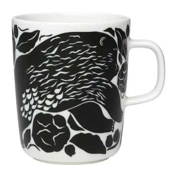 Karhuemo mug 2.5 dl - White-dark green - Marimekko