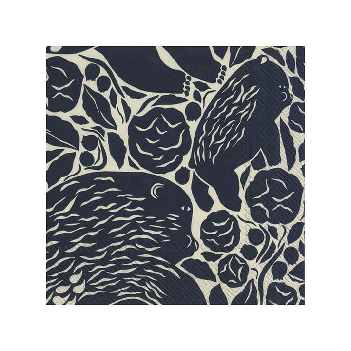 Karhuemo napkin 20-pack - Linen-Black - Marimekko