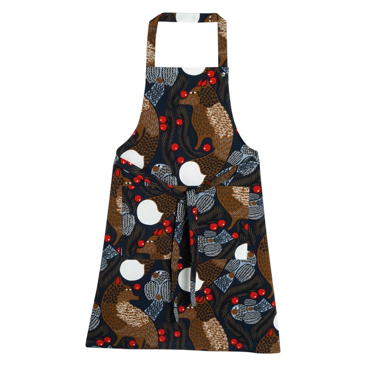 Ketunmarja apron - Dark blue-brown - Marimekko