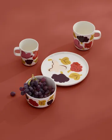 Kukasta Kukkaan bowl - White-pink-terrac-plum, 50 cl - Marimekko