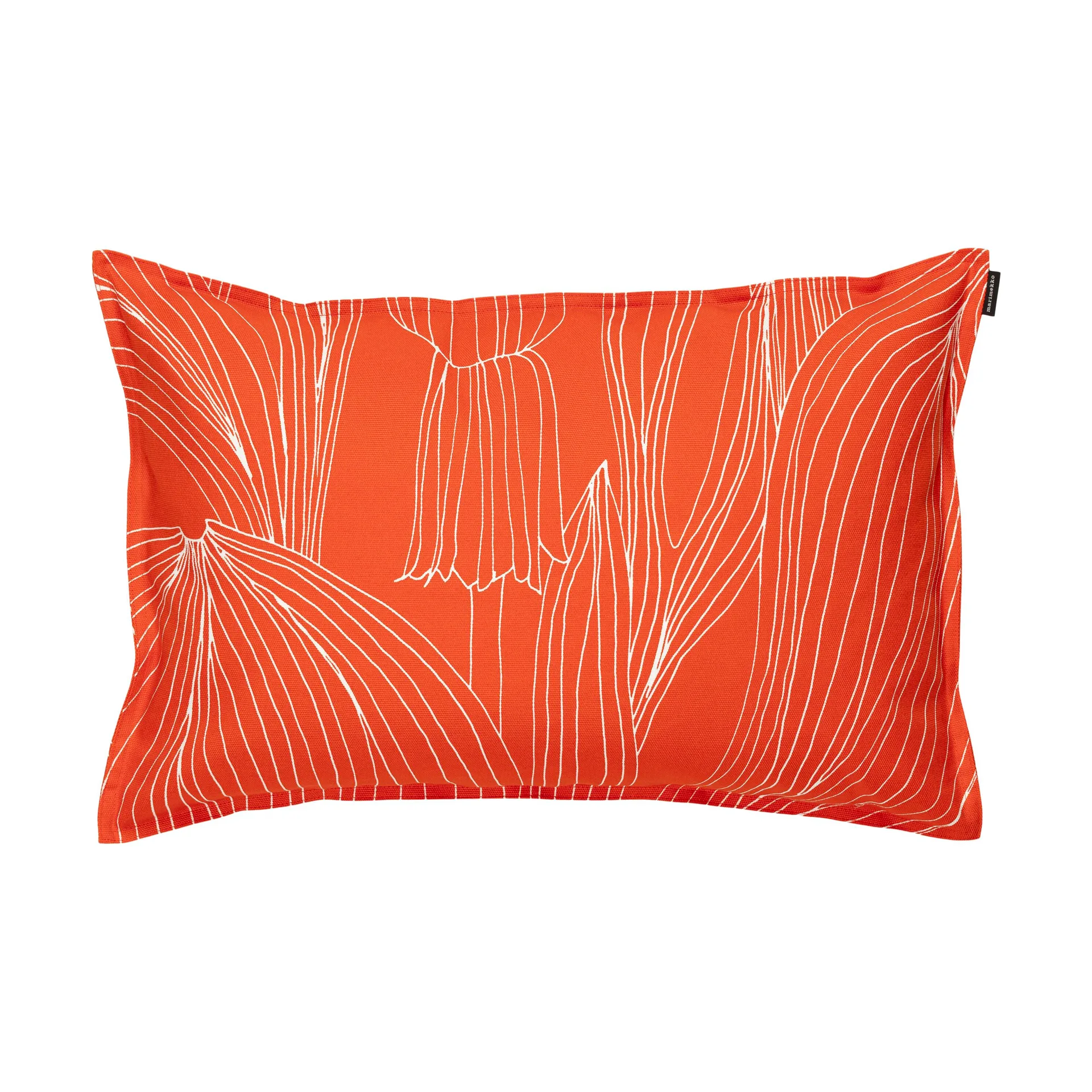 Kukat Puhkeavat cushion cover 40x60 cm, Tomato red-white Marimekko
