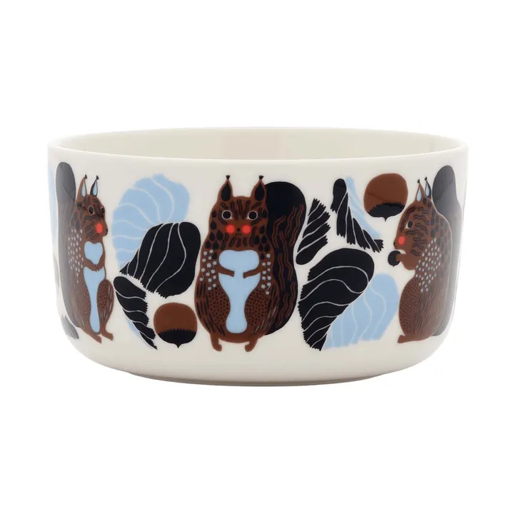 Kurre bowl 5 dl - White-brown-black-light blue - Marimekko