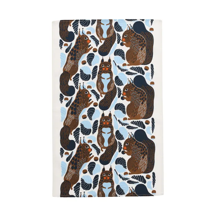 Kurre kitchen towel 43x70 cm - White-light blue-toffee - Marimekko