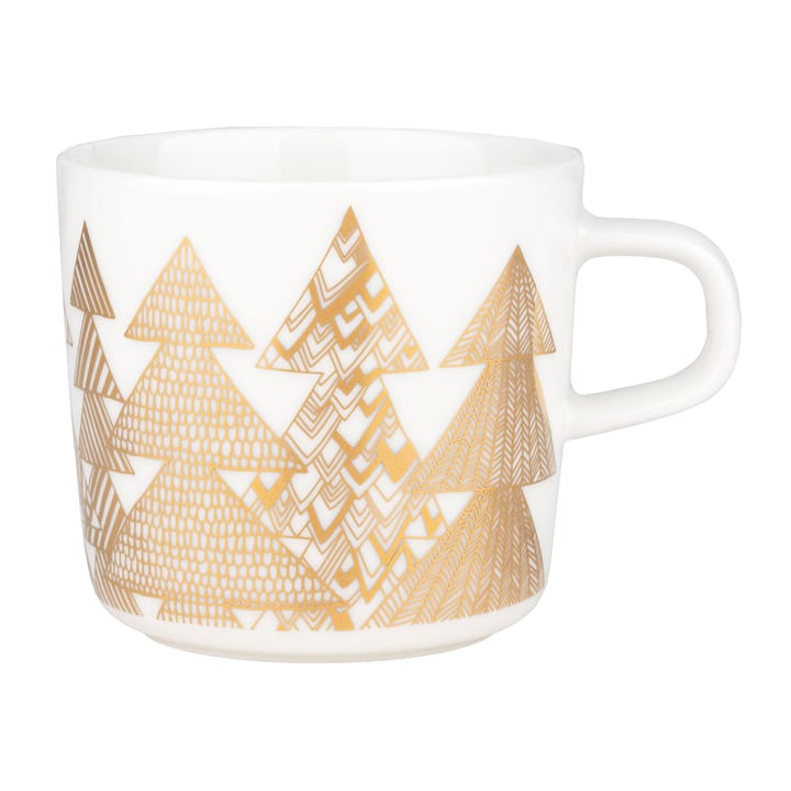 Kuusikossa coffee cup 20 cl - White-gold - Marimekko