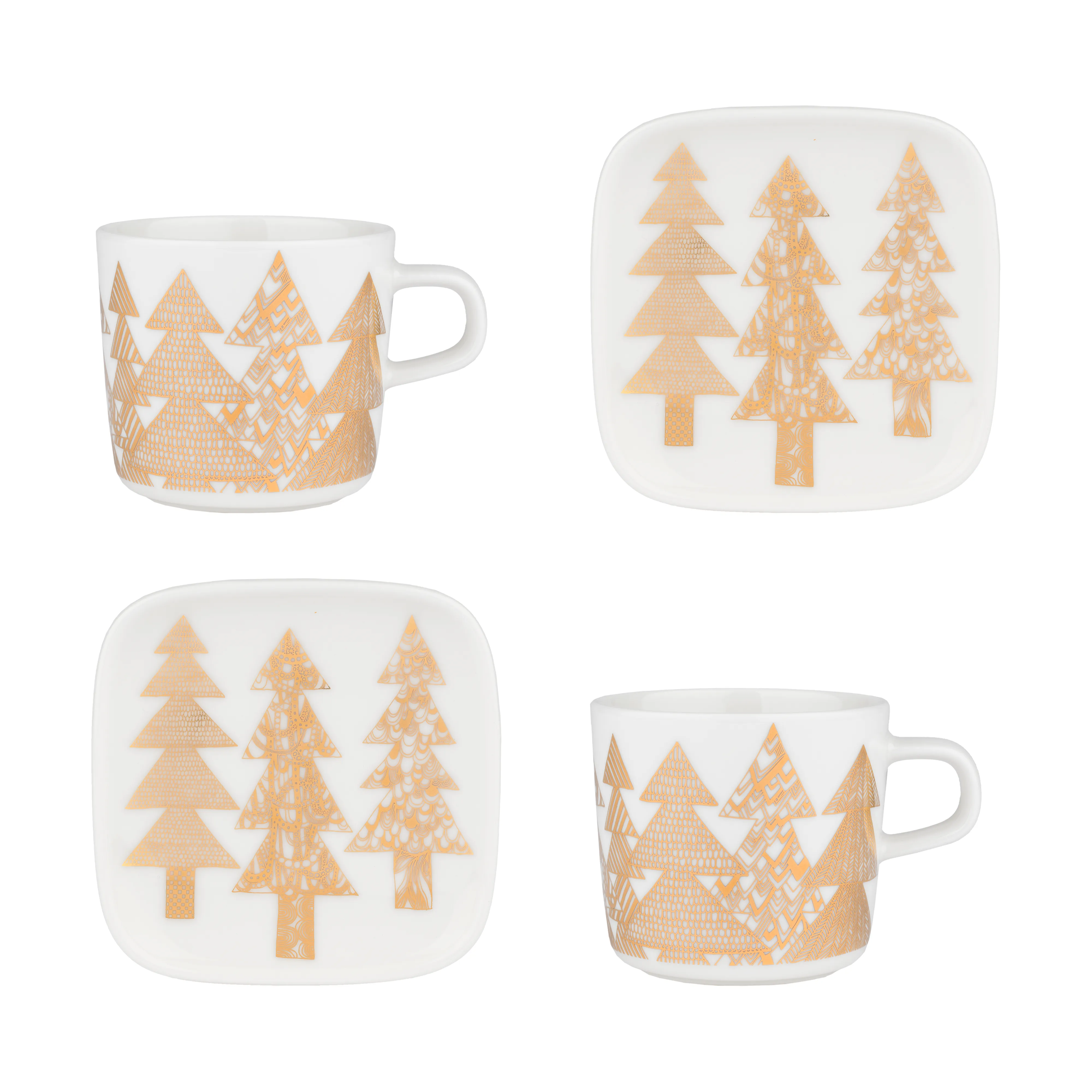 Kuusikossa cup and saucer set 20 cl 4 parts from Marimekko