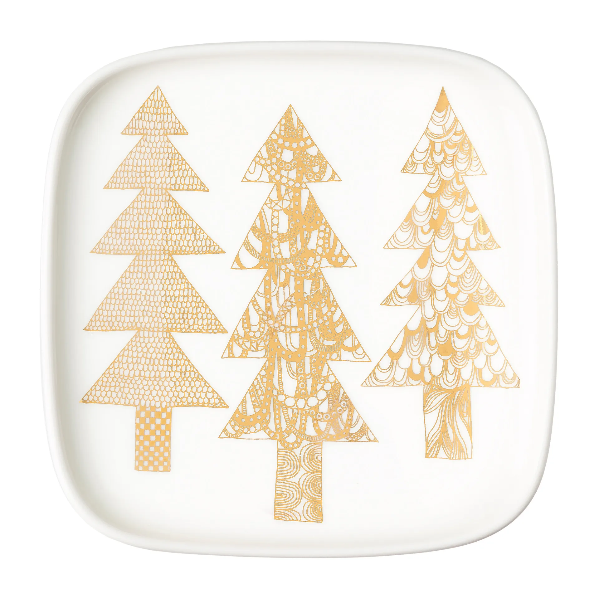 Kuusikossa saucer 10x10 cm, White-gold Marimekko