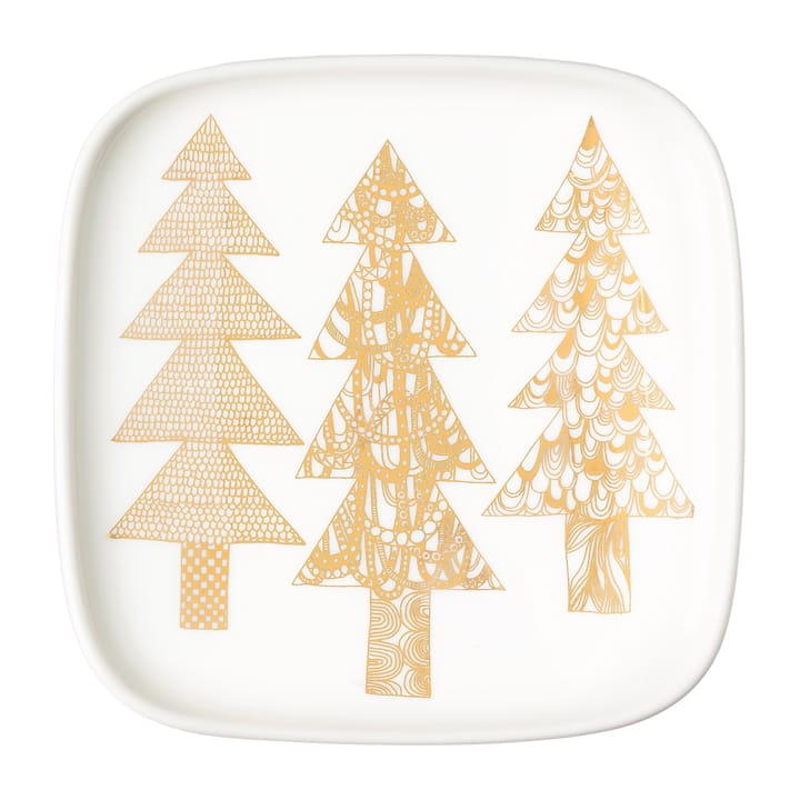 Kuusikossa saucer 10x10 cm, White-gold Marimekko