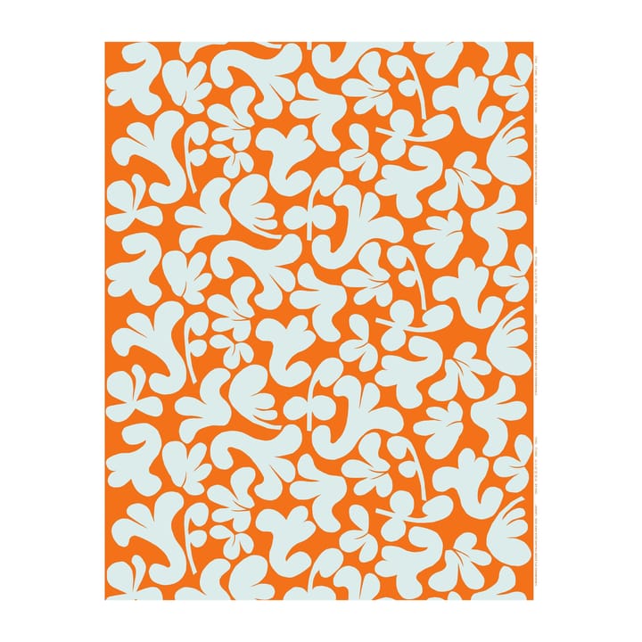 Leikko fabric - Orange-light blue - Marimekko