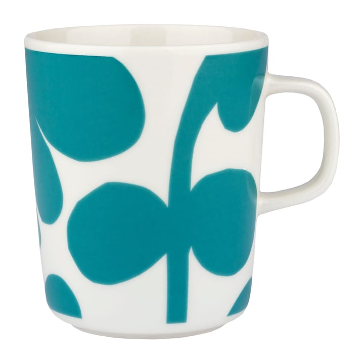 Leikko mug 25 cl - White-turquoise - Marimekko