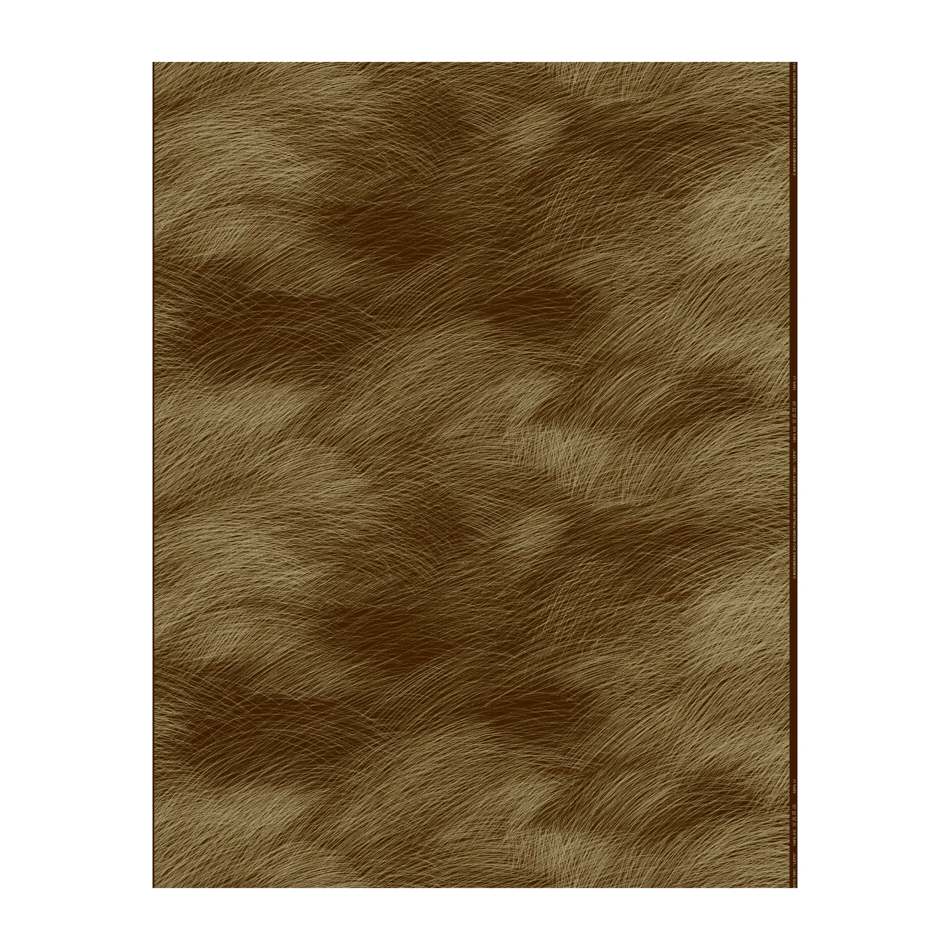 Lepo fabric satin, Dark brown-gold Marimekko