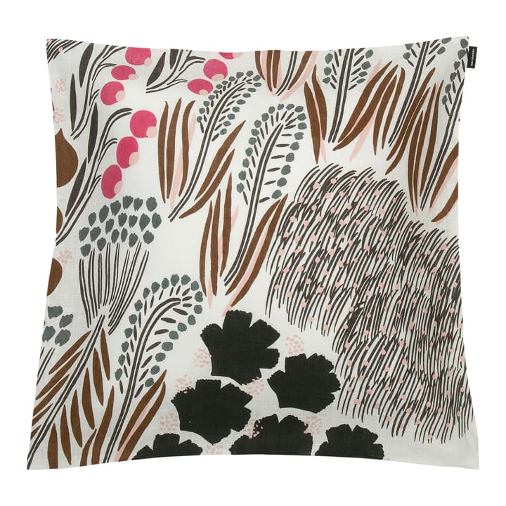 Letto cushion cover 50x50 cm - white-brown-red - Marimekko