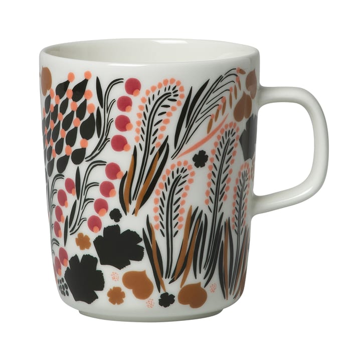 Letto mug 25 cl - white-brown-red - Marimekko
