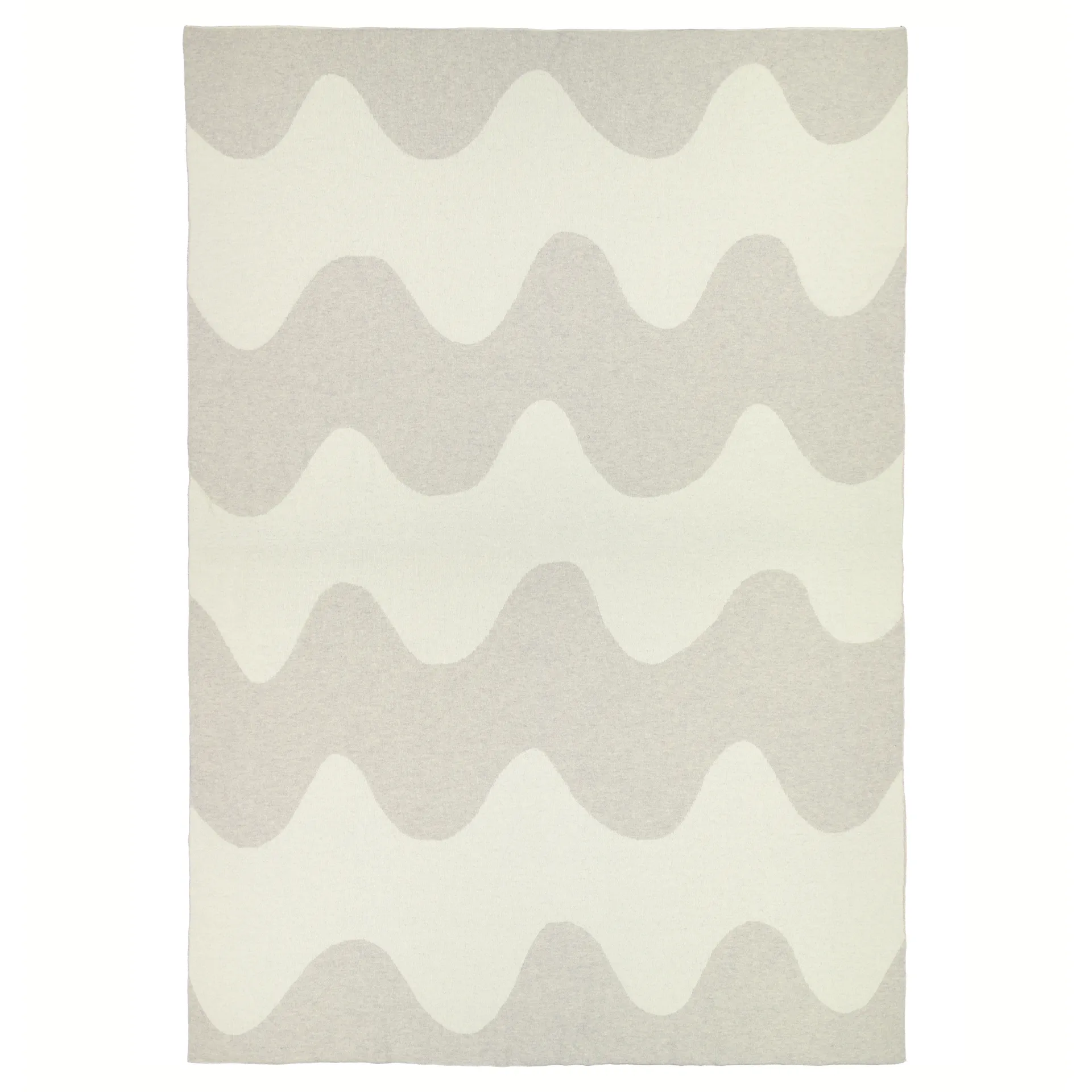 Lokki blanket knitted 130x180 cm, beige-white Marimekko