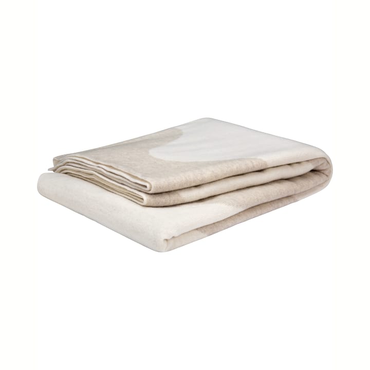 Lokki blanket knitted 130x180 cm, beige-white Marimekko